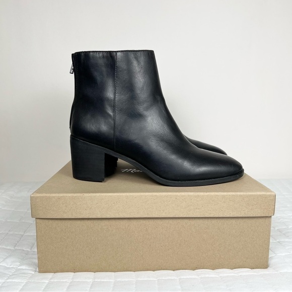 Madewell The Pauline Boot in Leather in True Black Size 9.5 NIB - Picture 3 of 11